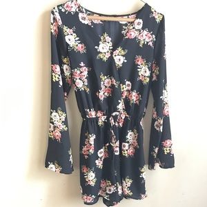 NWOT Floral Surplice Romper!